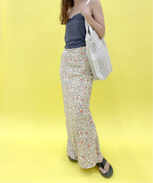 新品★エディットフォールル マルチフラワーバイアスマキシスカート 36 EDIT. FOR LULU（エディットフォールル）の「マルチフラワー