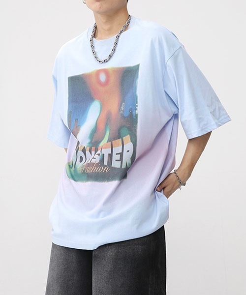 WESTBOY(ウエストボーイ)の「ビッグシルエットプリントTシャツ フェード WO23S3TP03【WB ORIGINALS】(Tシャツ/カットソー・メンズ・ピンク/ホワイト/ブラック/ブルー・L/M/XL)」の13枚目の写真