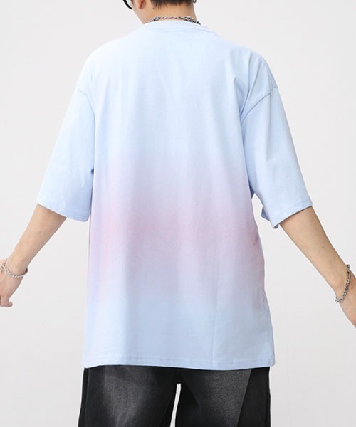 WESTBOY(ウエストボーイ)の「ビッグシルエットプリントTシャツ フェード WO23S3TP03【WB ORIGINALS】(Tシャツ/カットソー・メンズ・ピンク/ホワイト/ブラック/ブルー・L/M/XL)」の14枚目の写真