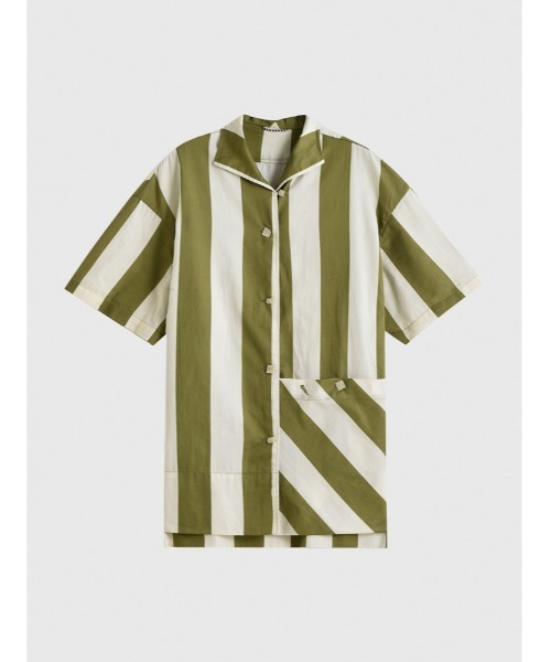 JNBY(ジェーエヌビーワイ)の「HOME Genderless Striped Cotton Shirt(シャツ/ブラウス・レディース・ベージュ系その他5/ブルー系その他4/グリーン系その他5・36/38)」の13枚目の写真