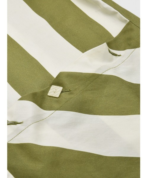 JNBY(ジェーエヌビーワイ)の「HOME Genderless Striped Cotton Shirt(シャツ/ブラウス・レディース・ベージュ系その他5/ブルー系その他4/グリーン系その他5・36/38)」の9枚目の写真