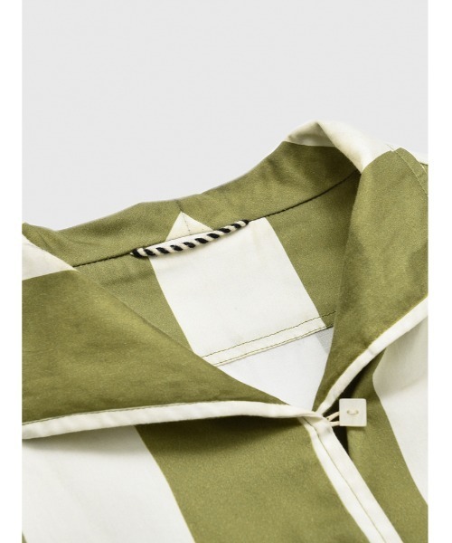 JNBY(ジェーエヌビーワイ)の「HOME Genderless Striped Cotton Shirt(シャツ/ブラウス・レディース・ベージュ系その他5/ブルー系その他4/グリーン系その他5・36/38)」の12枚目の写真