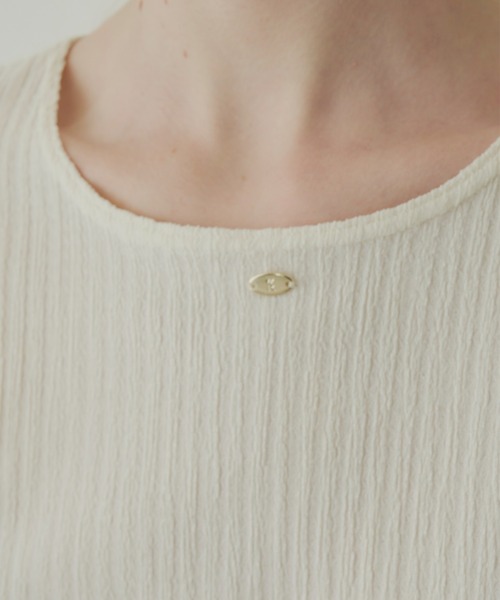 idem(イデム)の「pocopoco cut and sew tops/配色メロウトップス(Tシャツ/カットソー・レディース・ブルー/アイボリー/ブラック・FREE)」の18枚目の写真