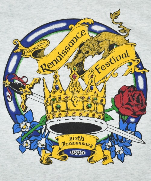 VINTAGE(ヴィンテージ)の「【ヴィンテージ古着】96's Renaissance Festival プリント Tシャツ USA製(Tシャツ/カットソー・メンズ・グレー・MEDIUM)」の1枚目の写真