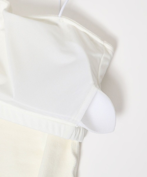 BABYLONE(バビロン)の「ロングテレコパット付きキャミ(キャミソール・レディース・オフホワイト/サンドグレー/ブラック・フリー)」の7枚目の写真