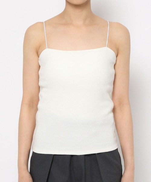 BABYLONE(バビロン)の「ロングテレコパット付きキャミ(キャミソール・レディース・オフホワイト/サンドグレー/ブラック・フリー)」の15枚目の写真
