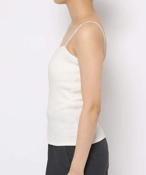 BABYLONE(バビロン)の「ロングテレコパット付きキャミ(キャミソール・レディース・オフホワイト/サンドグレー/ブラック・フリー)」の14枚目の写真