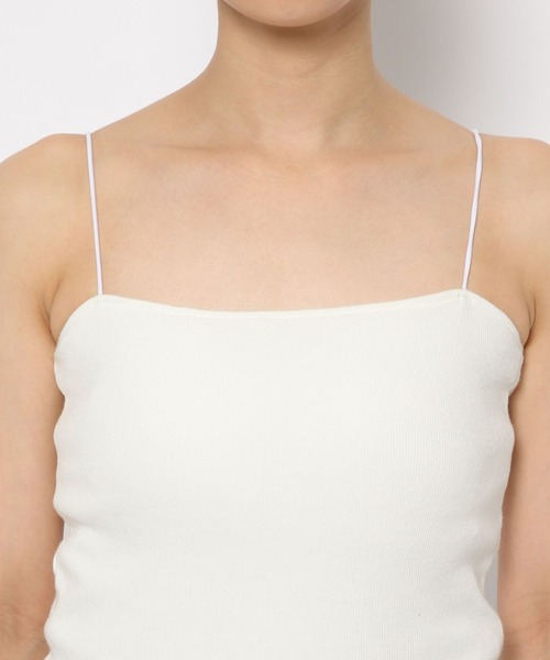 BABYLONE(バビロン)の「ロングテレコパット付きキャミ(キャミソール・レディース・オフホワイト/サンドグレー/ブラック・フリー)」の12枚目の写真