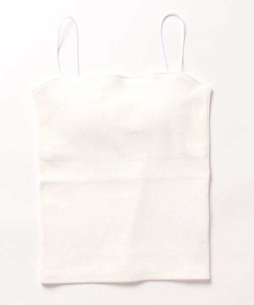 BABYLONE(バビロン)の「ロングテレコパット付きキャミ(キャミソール・レディース・オフホワイト/サンドグレー/ブラック・フリー)」の17枚目の写真