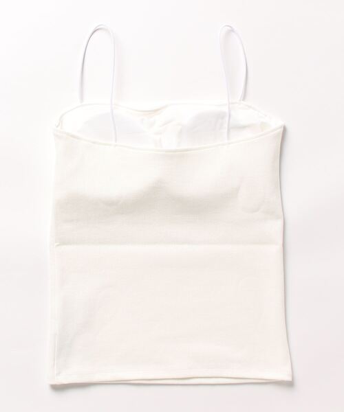 BABYLONE(バビロン)の「ロングテレコパット付きキャミ(キャミソール・レディース・オフホワイト/サンドグレー/ブラック・フリー)」の16枚目の写真