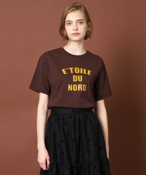 DRESSTERIOR(ドレステリア)の「◆?TOILEロゴTシャツ(Tシャツ/カットソー・レディース・ブラウン系/オフホワイト/チャコールグレー・34/36/38)」の3枚目の写真