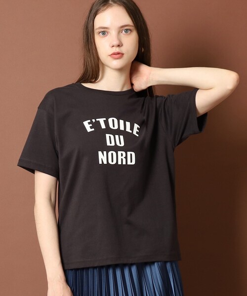 DRESSTERIOR(ドレステリア)の「◆?TOILEロゴTシャツ(Tシャツ/カットソー・レディース・ブラウン系/オフホワイト/チャコールグレー・34/36/38)」の4枚目の写真