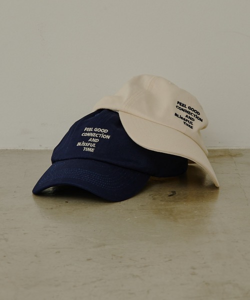 FEEL GOOD CONNECTION AND BLISSFUL TIME（フィールグッドコネクションアンドブリスフルタイム）の「【F&B】ロゴ刺繍キャップ（キャップ・レディース・アイボリー/ネイビー/ブラック・FREE）」の2枚目の写真