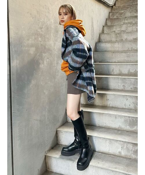 MURUA（ムルーア）の「リブニットキュロット【ショートパンツ】（その他パンツ・レディース・モカ/ブラック/グレー・FREE）」の20枚目の写真