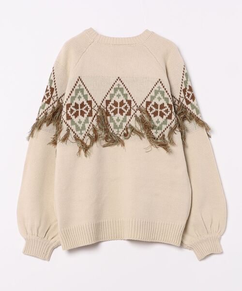 チチカカ（チチカカ）の「ナバホフリンジニットプルオーバー（ニット/セーター・レディース・グレー/アイボリー/ブラウン・FREE）」の21枚目の写真