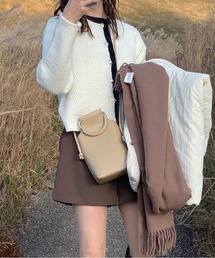 ゴールドボタンパイピングニットカーディガン