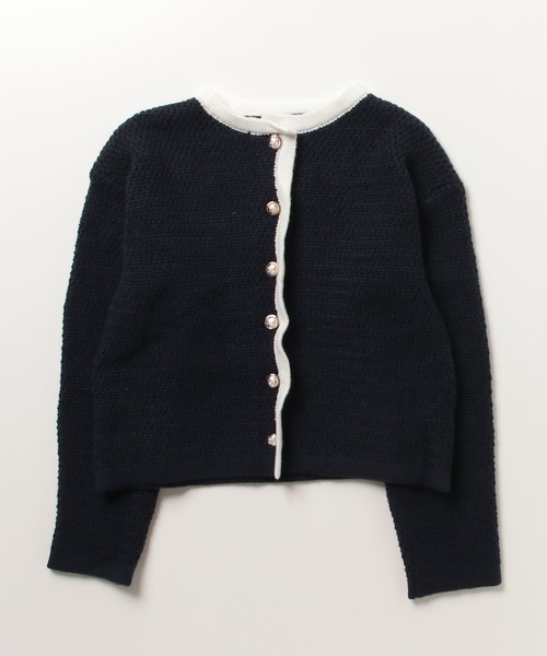 ROOPTOKYO（ループトウキョウ）の「ゴールドボタンパイピングニットカーディガン（カーディガン/ボレロ・レディース・ホワイト×ブラック/ホワイト/ネイビー・FREE）」の18枚目の写真