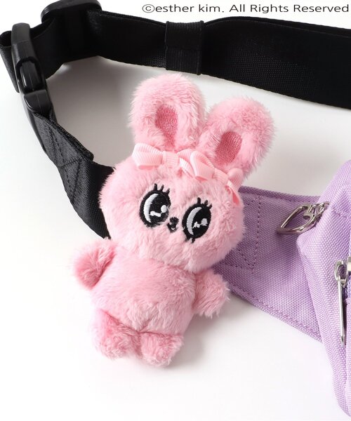 algy(アルジー)の「Esther Bunnyコラボショルダー(ボディバッグ/ウエストポーチ・キッズ・ラベンダー/ブラック・FREE)」の14枚目の写真