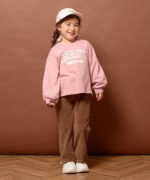 Lycee mine（リセマイン）の「【やみつきになる着心地】ニットコールフレアパンツ（レギンス/スパッツ・キッズ・アイボリー/ダークブラウン/ベージュ/パープル/サーモンピンク/チャコール・100cm/130cm/120cm/110cm/150cm/140cm）」の14枚目の写真