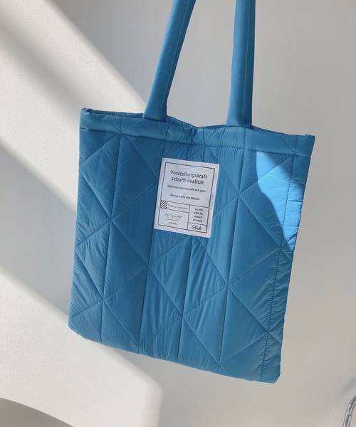 AS KNOW AS plus（アズノゥアズプラス）の「☆スクエアキルトトートバッグ（トートバッグ・レディース・ブラック/オレンジ/パープル/アイボリー/ブルー/ピンク/グリーン・FREE）」の14枚目の写真