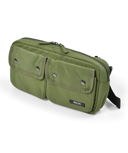 WASK（ワスク）の「ポケット付きショルダーバッグ（ボディバッグ/ウエストポーチ・キッズ・グリーン/ブラック・FREE）」の5枚目の写真