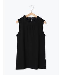 Samansa Mos2 | レース襟スタンドネックノースリーブ(タンクトップ)