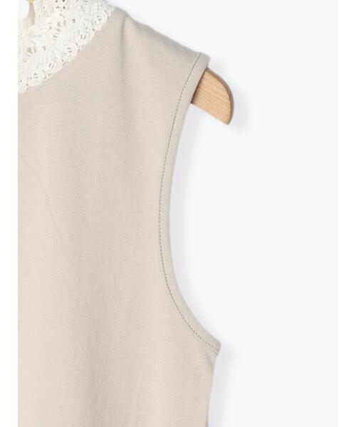 Samansa Mos2(サマンサ モスモス)の「レース襟スタンドネックノースリーブ(タンクトップ・レディース・ブラック/オフホワイト/ベージュ・F)」の7枚目の写真