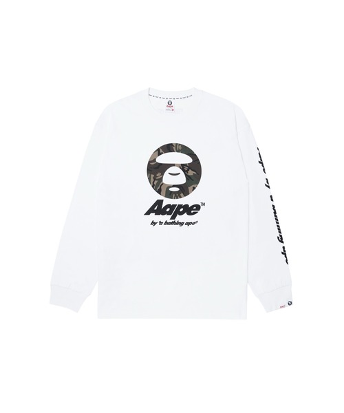 AAPE BY A BATHING APE(エーエイプバイアベイシングエイプ)の「AAPE LONG SLEEVE TEE(Tシャツ/カットソー・メンズ・ブラック/グリーン系その他5/ホワイト・MEDIUM/LARGE/X-LARGE/SMALL/XX-LARGE)」の2枚目の写真