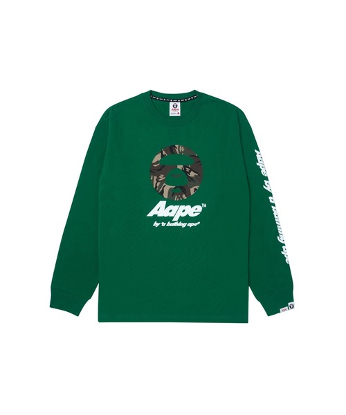 AAPE BY A BATHING APE(エーエイプバイアベイシングエイプ)の「AAPE LONG SLEEVE TEE(Tシャツ/カットソー・メンズ・ブラック/グリーン系その他5/ホワイト・MEDIUM/LARGE/X-LARGE/SMALL/XX-LARGE)」の3枚目の写真