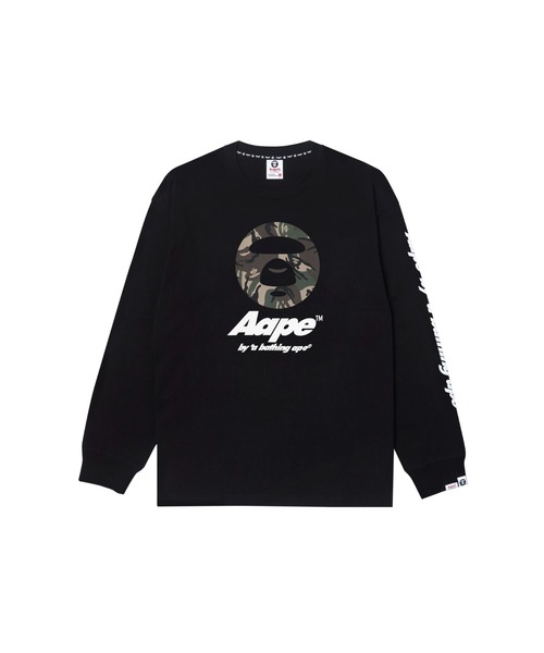 AAPE BY A BATHING APE(エーエイプバイアベイシングエイプ)の「AAPE LONG SLEEVE TEE(Tシャツ/カットソー・メンズ・ブラック/グリーン系その他5/ホワイト・MEDIUM/LARGE/X-LARGE/SMALL/XX-LARGE)」の1枚目の写真