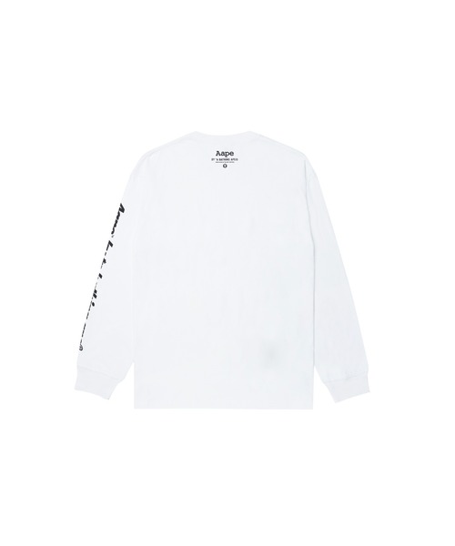 AAPE BY A BATHING APE(エーエイプバイアベイシングエイプ)の「AAPE LONG SLEEVE TEE(Tシャツ/カットソー・メンズ・ブラック/グリーン系その他5/ホワイト・MEDIUM/LARGE/X-LARGE/SMALL/XX-LARGE)」の4枚目の写真