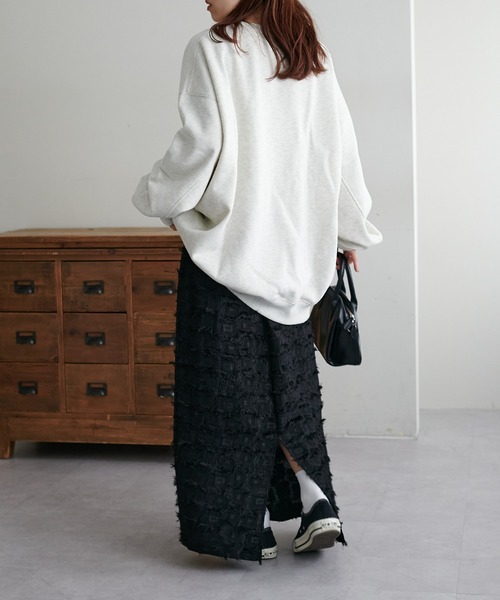 DISCOAT（ディスコート）の「フリンジナロースカート（スカート・レディース・オフホワイト/ブラック・FREE）」の12枚目の写真