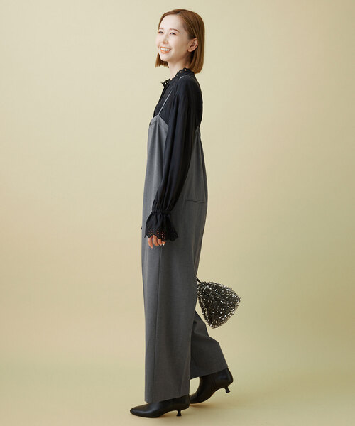 ■SLOBEIENA 23AW ツイルトロアイラインサロペット オールインワン SLOBE IENA（スローブイエナ）の「ツイルトロアイラインサロペ