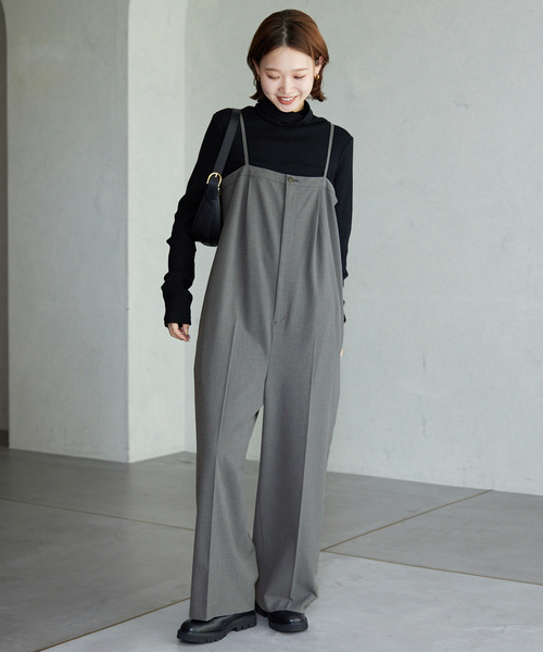 ■SLOBEIENA 23AW ツイルトロアイラインサロペット オールインワン SLOBE IENA（スローブイエナ）の「ツイルトロアイラインサロペ