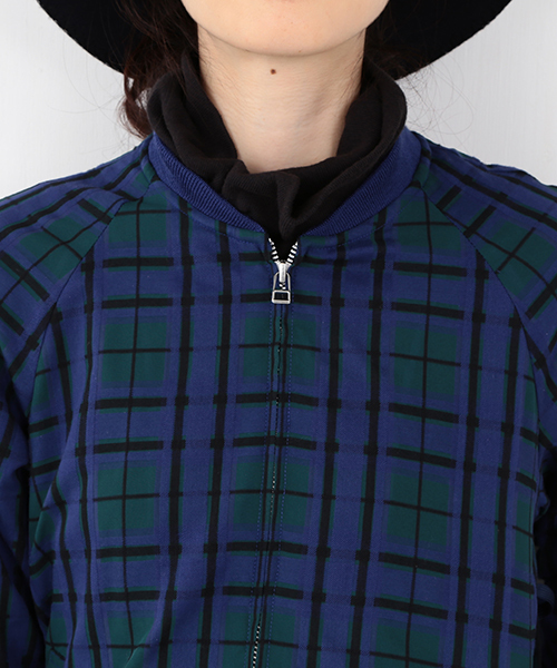 Ray BEAMS（レイビームス）の「RBS / シアーチェック レースアップ ブルゾン（ブルゾン・レディース・ライトブラウン/ネイビー・0/1）」の3枚目の写真