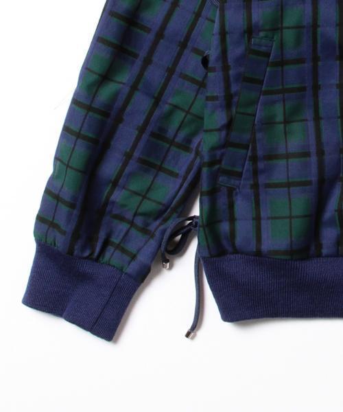 Ray BEAMS（レイビームス）の「RBS / シアーチェック レースアップ ブルゾン（ブルゾン・レディース・ライトブラウン/ネイビー・0/1）」の20枚目の写真