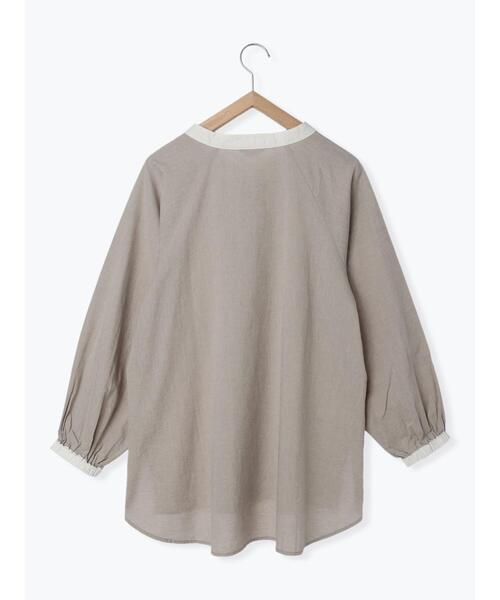 Samansa Mos2（サマンサ モスモス）の「柄アソートクレリックブラウス（シャツ/ブラウス・レディース・ブルー/グレー/ベージュ/ネイビー・F）」の12枚目の写真