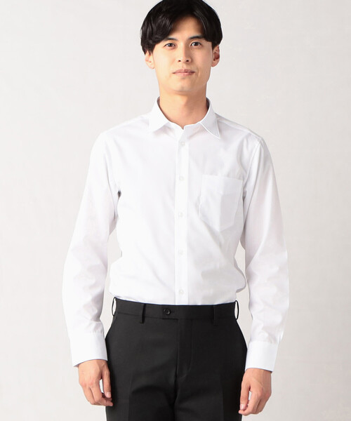 COMME CA MEN（コムサメン）の「【形態安定】NEW ブロードドレスシャツ（シャツ/ブラウス・メンズ・ホワイト/ブラック・FREE）」の14枚目の写真
