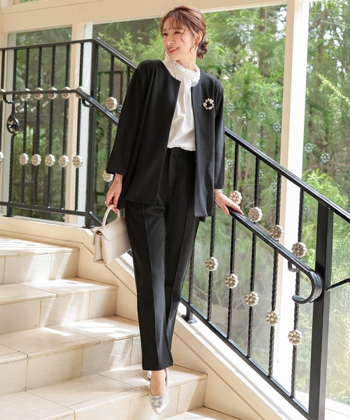 【未使用】2023年　アナイ　セットアップ　スーツ　ジャケット　パンツ セール】[ セレモニー ] [ ストレッチ × ノーアイロン ] ジャケット+