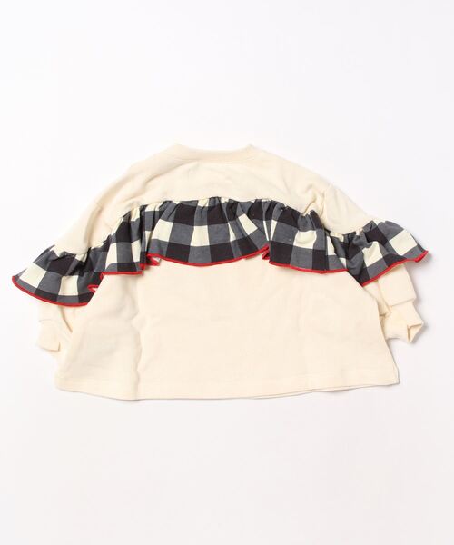 CALMIA(カルミア)の「ギンガムチェックバックフリルトレーナー(80~150cm)(スウェット・キッズ・レッド/オフホワイト/チャコール・120/80/130/95/100/110/140/90/150)」の20枚目の写真