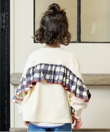CALMIA | ギンガムチェックバックフリルトレーナー（80～150cm）(スウェット)