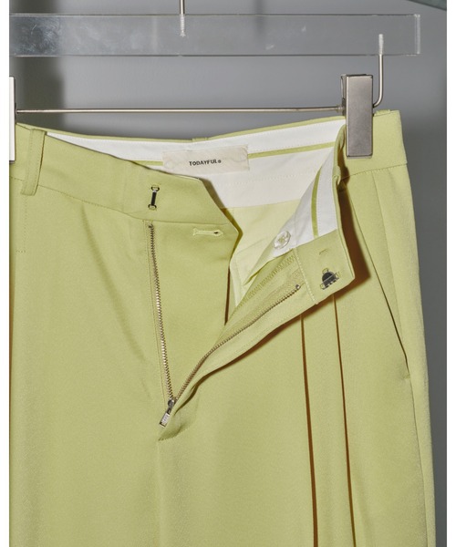 TODAYFUL（トゥデイフル）の「タックワイドトラウザース（デニムパンツ・レディース・ブラック/ダークブラウン/ライトグリーン・36inch/38inch）」の13枚目の写真