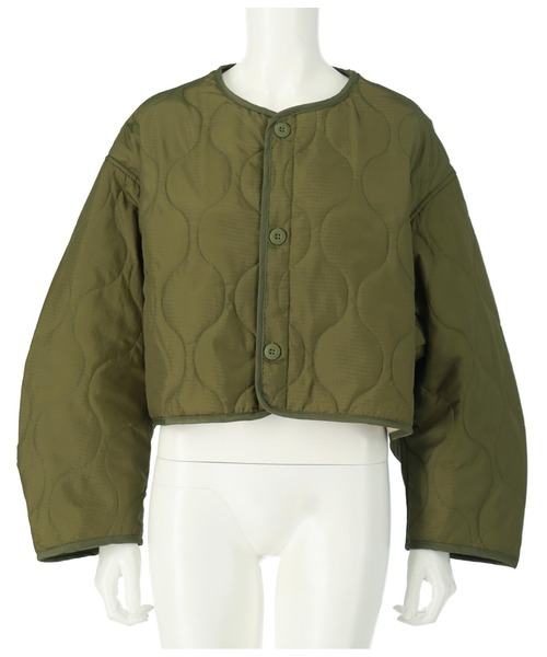 Settimissimo（セッティミッシモ）の「コークーンスリーブキルトショートジャケット（その他アウター・レディース・カーキ/ブラック・FREE）」の20枚目の写真