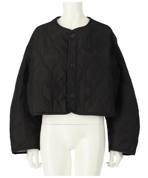 Settimissimo（セッティミッシモ）の「コークーンスリーブキルトショートジャケット（その他アウター・レディース・カーキ/ブラック・FREE）」の21枚目の写真