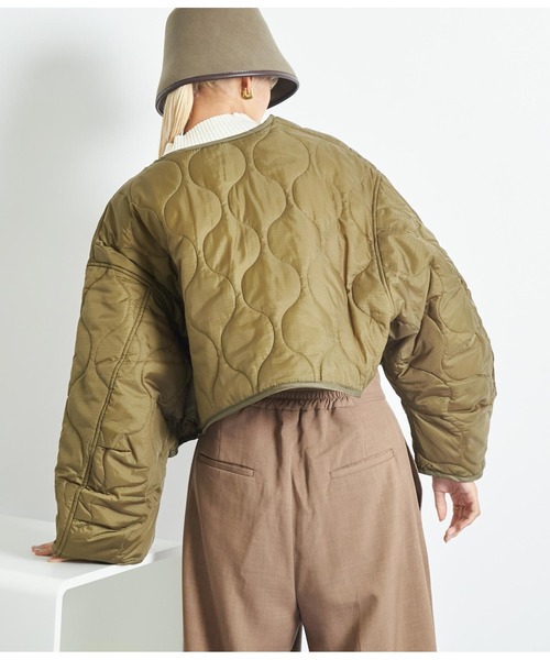 Settimissimo（セッティミッシモ）の「コークーンスリーブキルトショートジャケット（その他アウター・レディース・カーキ/ブラック・FREE）」の8枚目の写真