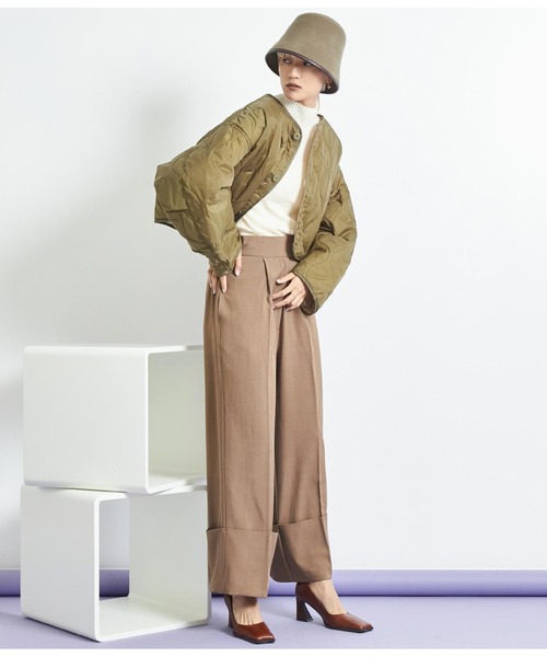 Settimissimo（セッティミッシモ）の「コークーンスリーブキルトショートジャケット（その他アウター・レディース・カーキ/ブラック・FREE）」の11枚目の写真