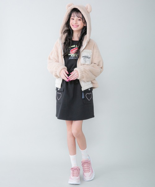 JENNI belle(ジェニィベル)の「【WEB限定】【ウエスト調整可能】裏起毛カーゴスカート(スカート・キッズ・ブラック/サックスブルー/ピンク・130cm/140cm/150cm/160cm)」の7枚目の写真