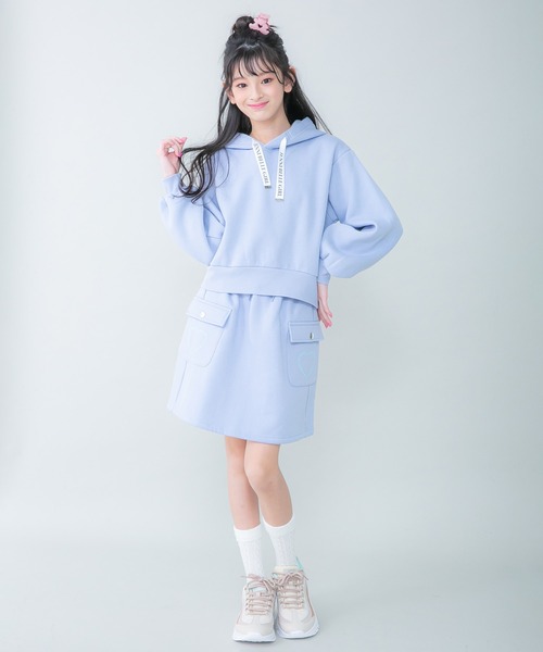 JENNI belle(ジェニィベル)の「【WEB限定】【ウエスト調整可能】裏起毛カーゴスカート(スカート・キッズ・ブラック/サックスブルー/ピンク・130cm/140cm/150cm/160cm)」の10枚目の写真