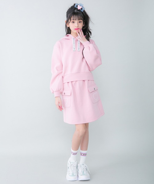 JENNI belle(ジェニィベル)の「【WEB限定】【ウエスト調整可能】裏起毛カーゴスカート(スカート・キッズ・ブラック/サックスブルー/ピンク・130cm/140cm/150cm/160cm)」の14枚目の写真