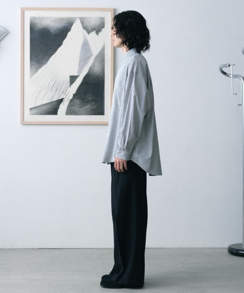 SINSS（シンス）の「Loose fit stripe shirt / ルーズフィット
